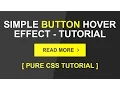 Simple Button Hover Effect - Html5 Css3 Hover Effect Tutorial