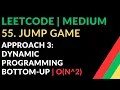 55 Jump Game Approach 3 Dynamic Programming Bottom-up O N 2 Leetcode Medium Javascript