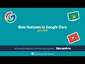 New Features in Google Docs Building Blocks and More