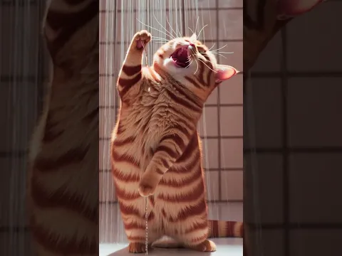 Cat sings in shower😂😂🥹 #facts #trending #funny #viral #cat
