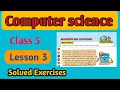 Computer Q A class 5 Chapter 3 All solved exercises of L3 Algorithm and flowchart Army school book