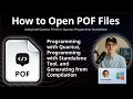 How to Open POF Files Programmer Object File