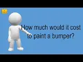 How Much Would It Cost To Paint A Bumper