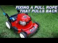 Fixing A Toro Mower With A Pull Rope That Pulls Back