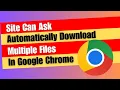 How to Enable Site Can Ask Automatically Download Multiple Files In Google Chrome