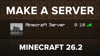 How To Make A Minecraft Server Java Edition 26 2