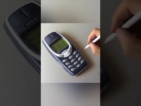 Hyper-realistic old nokia 3310 #drawing