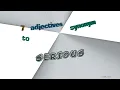 serious - 10 adjectives which mean serious sentence examples