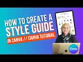 How to Create a Style Guide in Canva Canva Tutorial