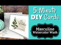 A Distinguished Masculine Sympathy Card Made in 5 Minutes