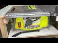 RYOBI 15 Amp 10 in Expanded Capacity Table Saw With Rolling Stand Review tabl saw walkthrough and