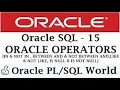 How to use Between and IN operators in Oracle SQL Database