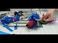 DIY Royal blue and Red to Make Corsage