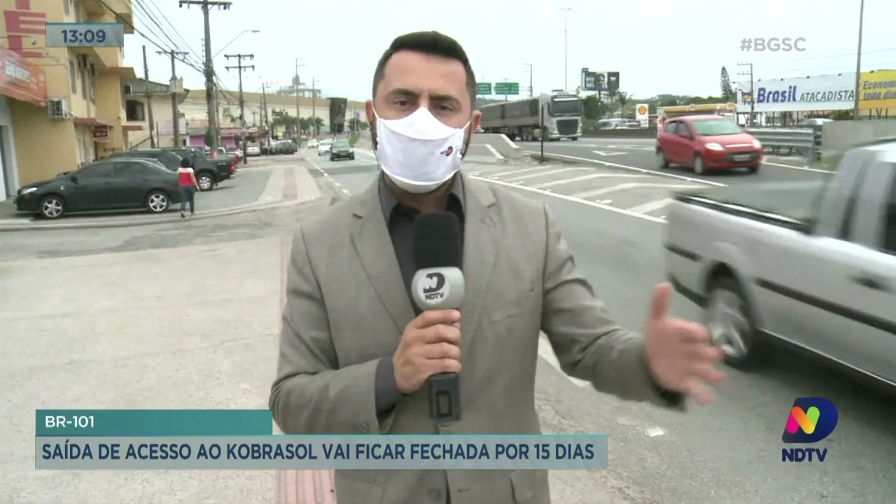 Saída de acesso ao Kobrasol vai ficar fechada por 15 dias