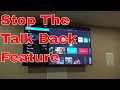 Vizio Smart TV How TO Turn Off The Talk Back Feature