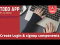 Part 19 Create Login and Signup Components