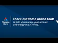 Online tools to manage your account and energy use at home