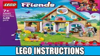 LEGO Instructions - Friends - 42651 - Horse and Pet Vet Clinic - Pets