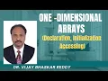 ONE DIMENSIONAL ARRAYS DECLARATION INITIALIZATION AND ACCESSING-C PROGRAMMING
