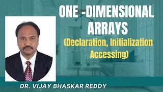 ONE DIMENSIONAL ARRAYS DECLARATION INITIALIZATION AND ACCESSING-C PROGRAMMING
