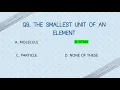 Elements and compounds Quiz
