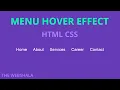 Menu hover effect using html css