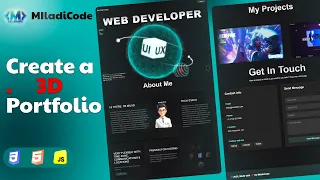 Build a Stunning 3D Portfolio Website with HTML CSS JavaScript Spline Fully Responsive