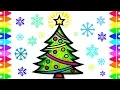 CHRISTMAS HOLIDAY COLORING PAGES FOR KIDS How to Draw and Color a Lovely Christmas Tree Easy