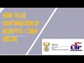 HOW TO DO CONTINUATION OF BENEFITS SIGN ONLINE