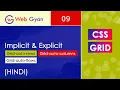 CSS Grid Implicit Explicit Grid Tutorial in Hindi