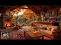 Download Lagu Relaxing Morning Jazz 🍂 Cozy Fall Coffee Shop with Soft Jazz Music \u0026 Crackling Fireplace for Work