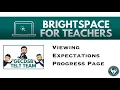 Viewing Student Progress in Brightspace
