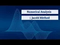 Numerical Analysis Jacobi Method MATLAB