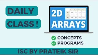 DOUBLE DIMENSIONAL ARRAY 2D ARRAY Computer class 11 12 ISC ICSE JAVA