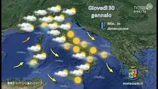 il meteo del 30 gennaio 2020
