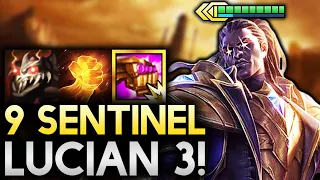 9 SENTINEL 3 STAR LUCIAN STACKS TITANS INSTANTLY?! | Teamfight Tactics Patch 11.19