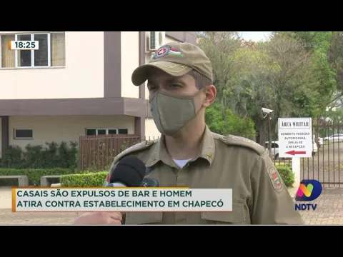 Casais são expulsos de bar e homem atira contra estabelecimento em Chapecó