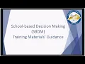 School-based Decision Making SBDM Training Materials Guidance