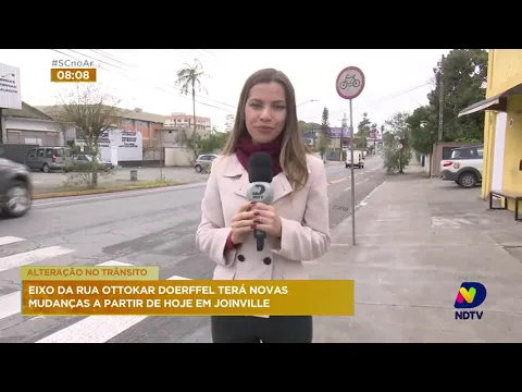 Trânsito no eixo da rua Ottokar Doerffel, em Joinville, é alterado partir desta quinta-feira