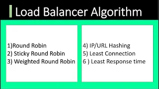 8 Load Balancer Algorithm System design Basic