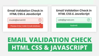 Email Validation Check in HTML CSS JavaScript CodingNepal