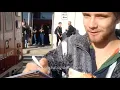 Oliver Dench signs autographs for TopPix