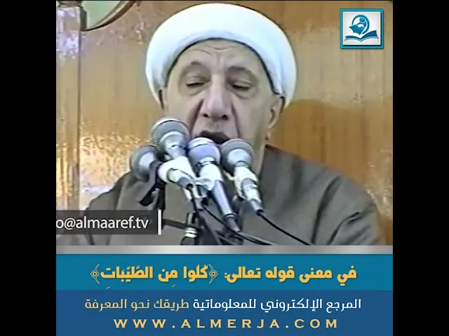 ⁣في معنى قوله تعالى: {كُلُوا مِنَ الطَّيِّبَاتِ}