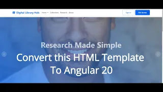 How to convert HTML Template in Angular Angular 20