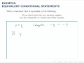 Logic Example Equivalent Conditional Statements