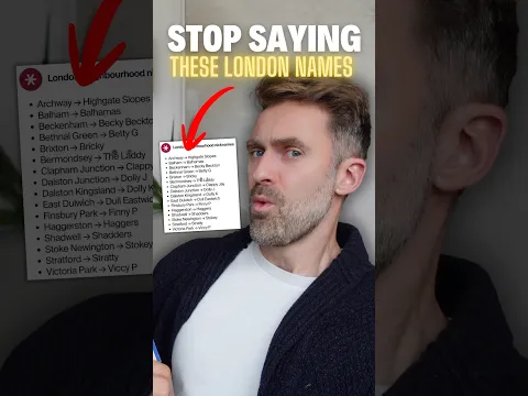Stop Saying These London Names