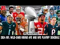 2024 NFL Playoff Schedule who plays in the AFC and NFC Wildcard Games