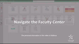 Navigate the Faculty Center - NEW