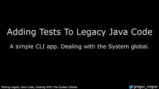 Testing Legacy Code Part 1