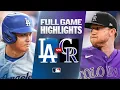 DODGERS vs ROCKIES Full Game Highlights August 19 2026 MLB Season